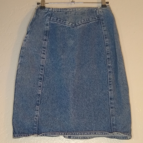 Vintage Calvin Klein Sport Petite Denim Skirt 2 - Picture 2 of 7